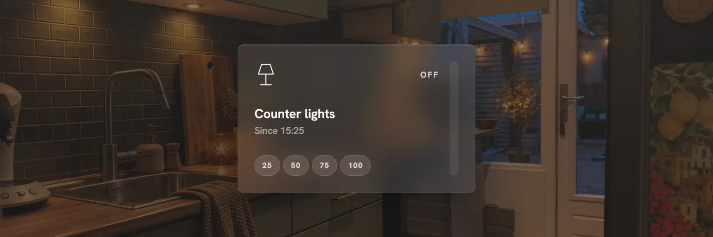 Light card, off